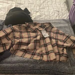 cropped flannel from forever 21